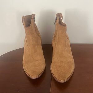 Madewell 9.5 Lonnie ankle boots camel suede